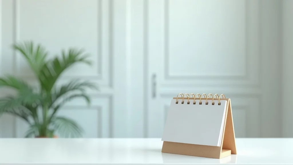 Calendar with cleaning reminder near glass wall