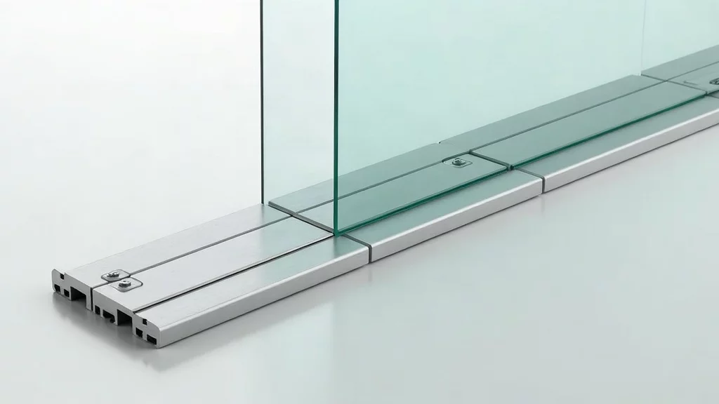 Comparison chart of floor mounting techniques for glass partition