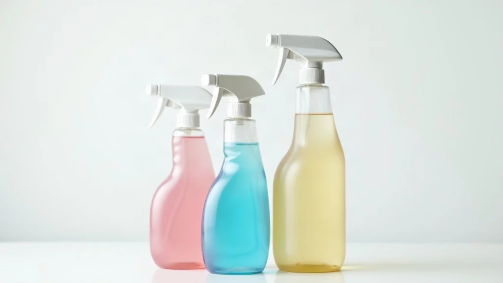 Two spray bottles with different glass cleaning solutions