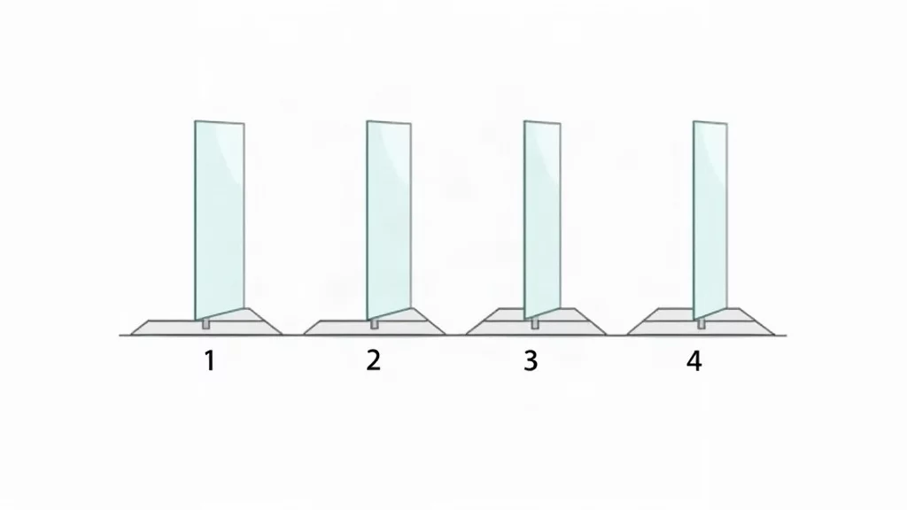 Step by step floor track installation sequence illustration